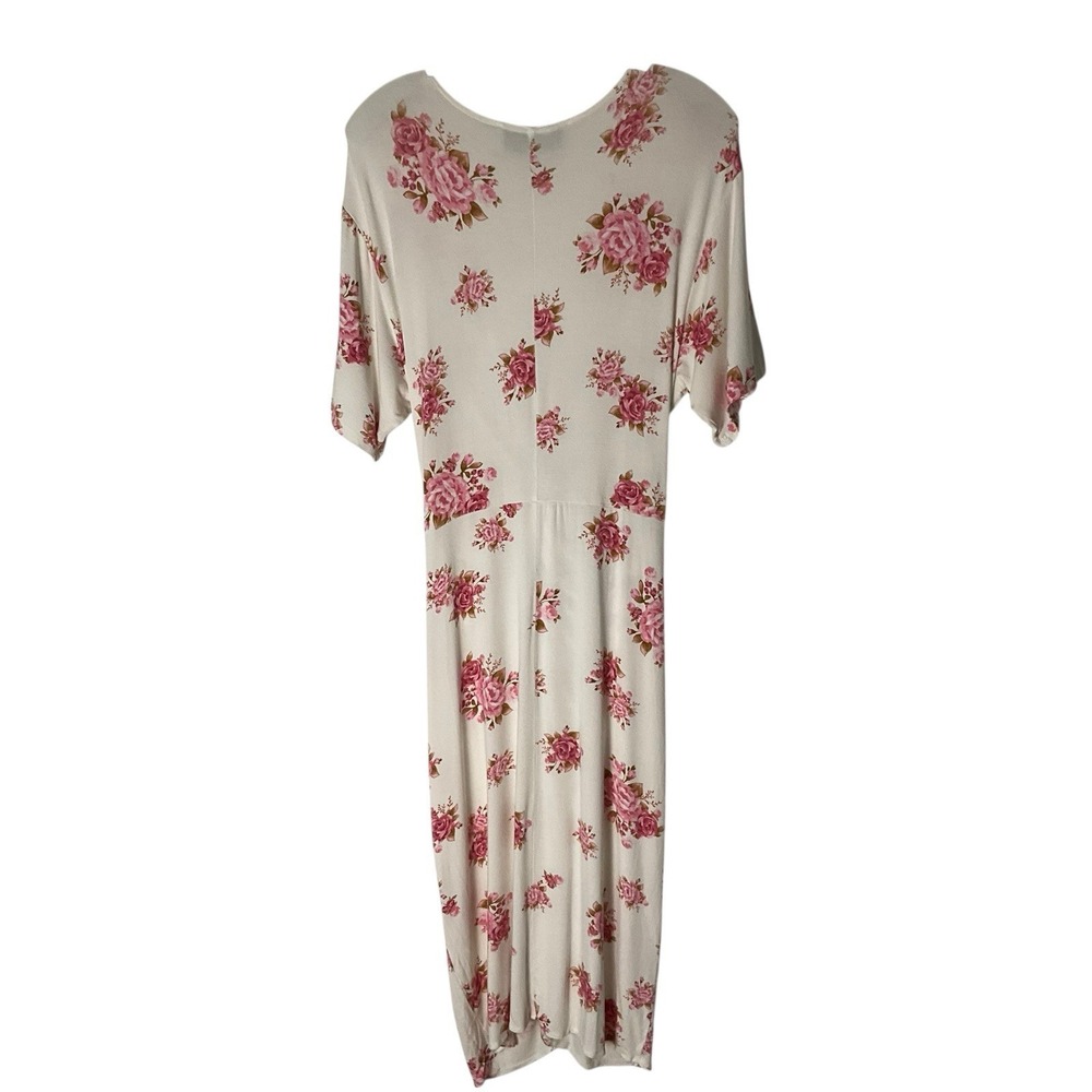 Les Reveries‎ Twist-Front Drape Floral Dress - Picture 6 of 9